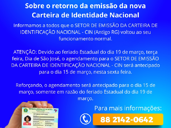 COMUNICADO IMPORTANTE